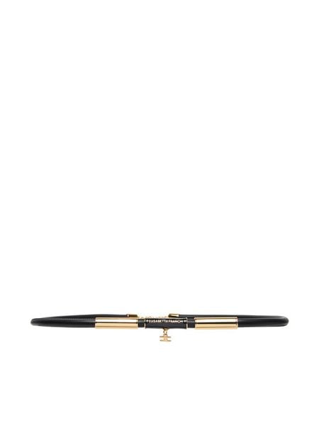 Elisabetta Franchi Pasek Damski CT-66S-57E2-V180 Czarny. Czarne paski damskie Elisabetta Franchi, bez wzorów, ze skóry. Za 779.99 zł.