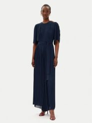 TWINSET Kombinezon 251TP2050 Granatowy Loose Fit. Niebieskie sukienki damskie Twinset, bez wzorów, z syntetyku, bez kołnierzyka, bez ramiączek. Za 849.99 zł.