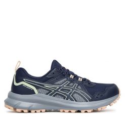 Buty do biegania Asics. Niebieskie obuwie sportowe damskie Asics, bez wzorów, bez zapięcia, do biegania. Za 249.99 zł.