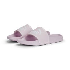 Klapki damskie Puma Leacat 20. Czerwone klapki damskie Puma, bez wzorów, z materiału, sportowe, bez obcasa, bez zapięcia. Za 340.99 zł.