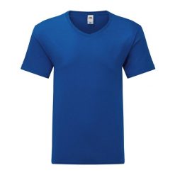 Koszulka Unisex Dla Dorosłych Z Dekoltem W Serek. Niebieskie bluzki damskie fruit of the loom, l, bez wzorów, sportowe, bez kołnierzyka, bez ramiączek. Za 40.99 zł.
