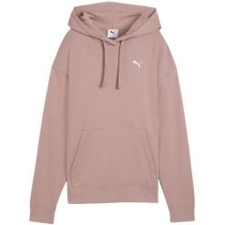 Bluza damska Puma ESS Comfort Hoodie TR. Czerwone bluzy damskie Puma, na zimę, bez wzorów, z bawełny, klasyczne, bez ramiączek, bez kaptura. Za 168.99 zł.