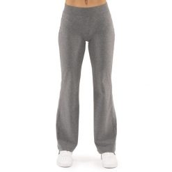 Legginsy z bawełna na co dzień na siłownię. Szare legginsy damskie LEONE 1947 APPAREL, bez wzorów, z bawełny. W wyprzedaży za 96.83 zł.