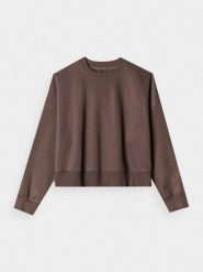 4F Bluza dresowa oversize nierozpinana bez kaptura damska - brązowa XL. Brązowe bluzy damskie 4F, xl, bez wzorów, z bawełny, klasyczne, bez ramiączek, bez kaptura. W wyprzedaży za 69.99 zł.