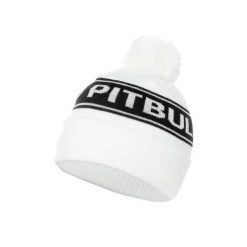 Czapka męska Pitbull zimowa Mills Logo. Białe czapki męskie PITBULL, na jesień, bez wzorów. Za 59.99 zł.