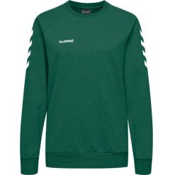 Bluza do piłki ręcznej damska Hummel Go Cotton Sweatshirt Woman. Zielone bluzy damskie Hummel, s, bez wzorów, sportowe, bez ramiączek, bez kaptura. Za 184.00 zł.
