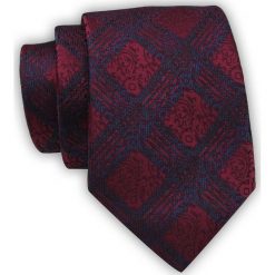 Krawat Alties (7 cm) - Ciemnoczerwony w Geometryczne Wzory. Czerwone krawaty i muchy Alties, bez wzorów, z tkaniny, eleganckie. Za 40.00 zł.