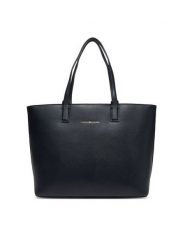 Tommy Hilfiger Torebka Th Logotape Tote AW0AW17449 Granatowy. Niebieskie shopperki damskie Tommy Hilfiger, bez wzorów, ze skóry, bez dodatków. Za 489.99 zł.