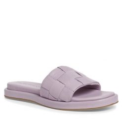 Klapki Tamaris. Fioletowe klapki damskie Tamaris, bez wzorów, bez obcasa, bez zapięcia. Za 179.99 zł.