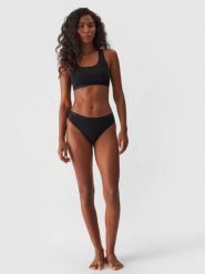 4F Bielizna stringi (2-pack) damskie - czarne XS. Czarna majtki damskie 4F, z bawełny. W wyprzedaży za 39.99 zł.
