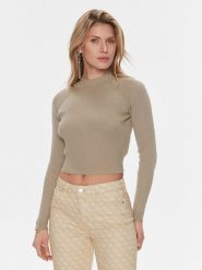 Guess Sweter Marie W4RR24 Z3C71 Beżowy Regular Fit. Brązowe swetry nierozpinane damskie Guess, m, z aplikacjami, z bawełny, bez kołnierzyka, bez ramiączek. Za 199.99 zł.
