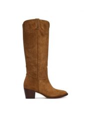 LAUREN RALPH LAUREN Kozaki 802P12042002 Brązowy. Brązowe kozaki damskie Lauren Ralph Lauren, bez wzorów, bez obcasa, na słupku, bez zapięcia. Za 1,499.00 zł.