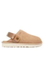 Ugg Klapki M Goldencoast Clog II 1166915 Beżowy. Brązowe klapki męskie UGG, bez wzorów, ze skóry, bez zapięcia. Za 559.99 zł.