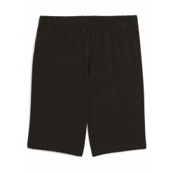 Młodzieżowe szorty ESS z logo No. 1 z dżerseju PUMA Black. Czarna szorty damskie Puma, bez wzorów, z dżerseju, młodzieżowe. Za 89.00 zł.