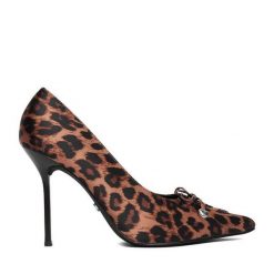 Szpilki Juicy Couture. Brązowe szpilki damskie Juicy Couture, bez wzorów, bez obcasa, na szpilce, bez zapięcia. Za 229.99 zł.