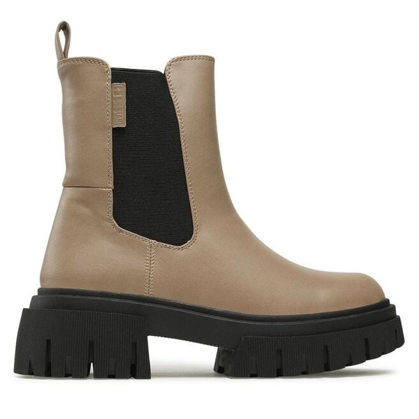 Sztyblety Big Star Shoes. Brązowe botki damskie BIG STAR SHOES, bez wzorów, retro, bez obcasa, na płaskiej podeszwie, bez zapięcia. Za 219.99 zł.