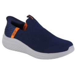 Buty sportowe Sneakersy damskie, Skechers Ultra Flex 3.0 - Smooth Step Slip-ins. Brązowe obuwie sportowe damskie Skechers, bez wzorów, bez zapięcia, trekkingowe, Skechers Sport. Za 239.99 zł.
