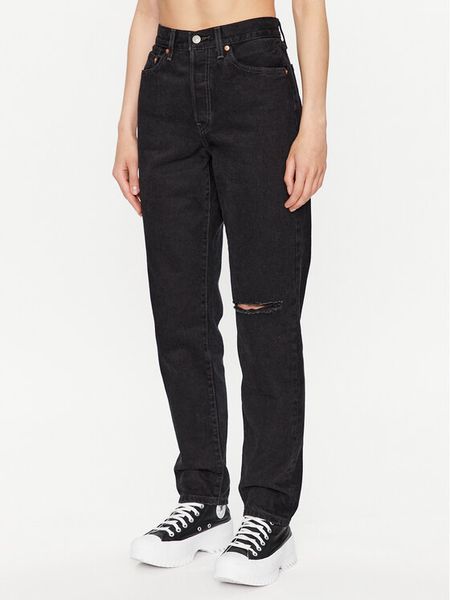 Levi's® Jeansy 501® '81 A4699-0012 Czarny Tapered Fit. Czarne jeansy damskie bez wzorów, z bawełny. Za 369.99 zł.