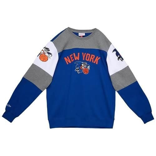 Polar New York Knicks Overtime Win Bulls. Niebieskie bluzy sportowe męskie Mitchell & Ness, m, bez wzorów, z polaru, bez kaptura. Za 516.00 zł.