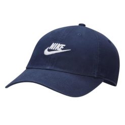Czapka Z Daszkiem Z Logo Klubu. Niebieskie czapki damskie Nike, bez wzorów, z bawełny. Za 189.99 zł.