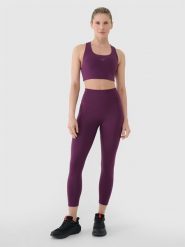 4F Legginsy treningowe 7/8 z wysokim stanem damskie - fioletowe XL. Fioletowe legginsy damskie 4F, s, bez wzorów, z dzianiny, z podwyższonym stanem, na fitness i siłownię. W wyprzedaży za 99.99 zł.