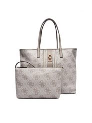 Guess Torebka Erenia HWSO78 38240 Beżowy. Brązowe shopperki damskie Guess, z aplikacjami, ze skóry, bez dodatków. Za 469.99 zł.