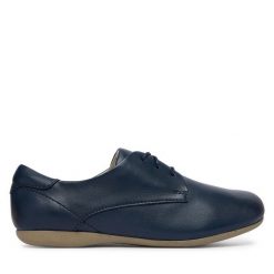 Półbuty Josef Seibel. Niebieskie półbuty damskie Josef Seibel, bez wzorów, bez obcasa, na płaskiej podeszwie, bez zapięcia. Za 409.99 zł.