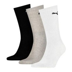 Lekkie Skarpety Sportowe Unisex Dla Dorosłych (zestaw 3 Sztuk). Białe skarpetki damskie Puma, bez wzorów, z bawełny. Za 39.99 zł.