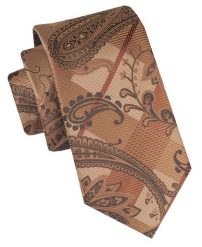Klasyczny, Męski Krawat Alties - Duży Wzór, Odcienie Beżów. Krawaty i muchy Alties, bez wzorów, z tkaniny, eleganckie. Za 49.00 zł.