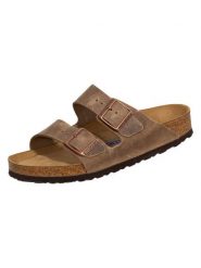 Unisex sandały Birkenstock Arizona Soft Footbed beżowe regular 0552811. Brązowe sandały męskie Birkenstock, na lato, bez wzorów, z materiału, eleganckie, bez zapięcia. Za 439.00 zł.