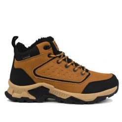 Buty męskie trekkingowe ocieplane DK VIRAL. Brązowe trekkingi męskie DK, na zimę, bez zapięcia. W wyprzedaży za 189.00 zł.