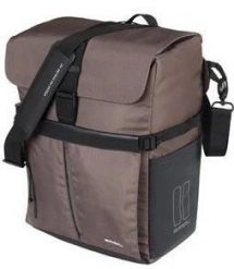 Basil Move MIK Studs torba rowerowa 15L. Brązowe torby na laptopa damskie BASIL, bez wzorów, z materiału, na ramię. Za 408.49 zł.