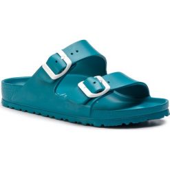Klapki BIRKENSTOCK - Arizona 1013094 Turquoise. Zielone klapki damskie Birkenstock, bez wzorów, z tworzywa sztucznego, bez obcasa, bez zapięcia. Za 119.00 zł.
