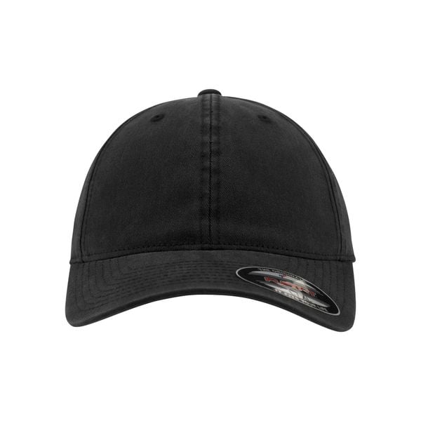 Czapka Flexfit cotton dad. Czarne czapki damskie FLEXFIT, bez wzorów, z jeansu, eleganckie. Za 92.75 zł.