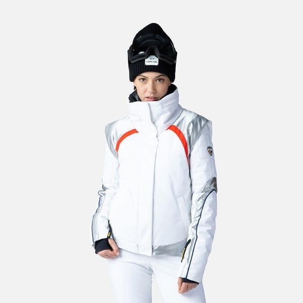 Kurtka narciarska damska Rossignol W Lunar Ski Jacket. Białe kurtki sportowe damskie Rossignol, na zimę, m, bez wzorów, bez ramiączek, bez kaptura, narciarskie. W wyprzedaży za 3,699.00 zł.