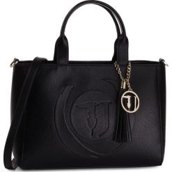 Torebka TRUSSARDI JEANS - Faith Shopper Md 75B00844 Black. Czarne torebki do ręki damskie TRUSSARDI JEANS, bez wzorów, z jeansu, bez dodatków. Za 599.00 zł.