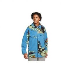 Kurtka uniwersalna męska Nike Ebron James Sherpa Button-up. Niebieskie kurtki męskie Nike, m, bez wzorów, z syntetyku, klasyczne, bez kaptura. Za 499.00 zł.