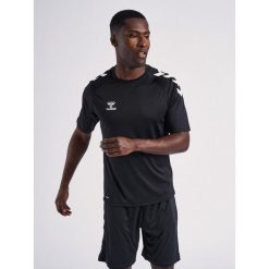 Koszulka sportowa męska Hummel Core XK Poly T-Shirt S/S. Czarne koszulki sportowe męskie Hummel, l, bez wzorów, bez ramiączek, do piłki ręcznej. Za 131.00 zł.