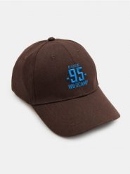 Bawełniana czapka z daszkiem - brązowy. Brązowe czapki damskie Sinsay, bez wzorów, z bawełny. Za 19.99 zł.