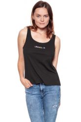 WRANGLER T SHIRT DAMSKI TANK BLACK W7387EV01 112131060. Czarne t-shirty damskie Wrangler, xs, bez wzorów, bez kołnierzyka, bez ramiączek. W wyprzedaży za 39.99 zł.