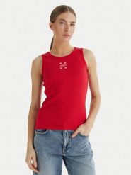 JOOP! Top 58 JW243JE423 30042835 Bordowy Regular Fit. Czerwone topy damskie JOOP!, bez wzorów, z bawełny, bez kołnierzyka, bez ramiączek. Za 239.99 zł.