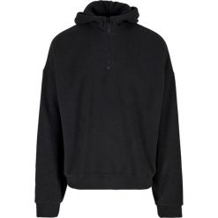 Męska Polarowa Bluza Z Kapturem Half Zip Oversized Hoodie. Czarne bluzy sportowe męskie Urban Classics, m, bez wzorów, z polaru, z kapturem. Za 154.99 zł.
