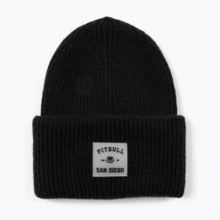 Czapka zimowa Pitbull Beanie Love PB. Czarne czapki damskie PITBULL, na zimę, bez wzorów, z materiału, sportowe. Za 62.99 zł.