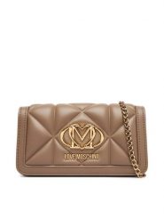 LOVE MOSCHINO Torebka JC5640PP0PLC0105 Beżowy. Brązowe torebki do ręki damskie Love Moschino, bez wzorów, ze skóry, bez dodatków. Za 699.99 zł.