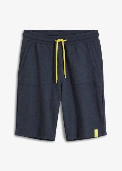 Bermudy dresowe, regular fit. Niebieskie spodnie sportowe męskie bonprix, m, bez wzorów, z dresówki. Za 82.99 zł.