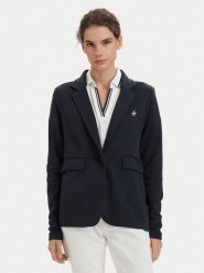 Beverly Hills Polo Club Marynarka P-SS26W-F6547 Granatowy Regular Fit. Niebieskie marynarki i żakiety damskie Beverly Hills Polo Club, bez wzorów, z bawełny, bez kołnierzyka, bez ramiączek. Za 329.99 zł.