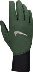 Rękawiczki do biegania męskie Nike Pacer Midweight zielono-czarne N1010535313 L. Czarne rękawiczki męskie Nike, bez wzorów. Za 109.99 zł.