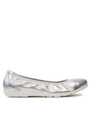 Caprice Baleriny 9-22150-42 Srebrny. Szare balerinki damskie Caprice, bez wzorów, ze skóry, bez obcasa, bez zapięcia. Za 150.99 zł.