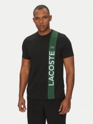 Lacoste T-Shirt TH8938 Czarny Regular Fit. Czarne koszulki sportowe męskie Lacoste, m, bez wzorów, z syntetyku, bez ramiączek, tenisowe. Za 219.99 zł.