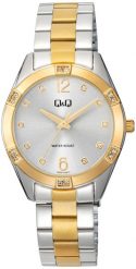 Zegarek damski QQ Q83B-008P CYRKONIE srebrny. Szare zegarki damskie Q&Q, srebrne. Za 229.00 zł.